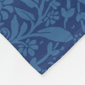 ファミリーフォトコラージュハートフローラ青25ピック名 フリースブランケット (角)