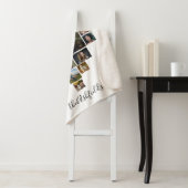 ファミリーフォトコラージュハート25写真名ホワイト シェルパブランケット (インサイチュ)