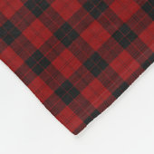 ファミリーフォトコラージュハート25写真名レッドプレイド フリースブランケット (角)