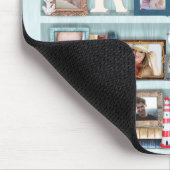 ファミリーフォトコラージュビーチ本パーソナライズされた箱 マウスパッド (コーナー)