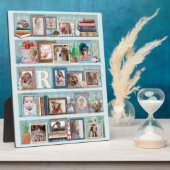 ファミリーフォトコラージュビーチ本箱パーソナライズされた フォトプラーク (側面)