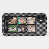 ファミリーフォトコラージュピンク白点 Case-Mate iPhoneケース (裏面(横))