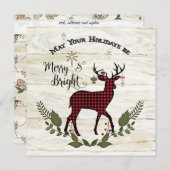 ファミリーフォトコラージュファームハウスクリスマスリース シーズンカード (正面/裏面)