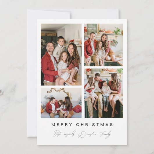 ファミリーフォトコラージュフェスティバルクリスマス シーズンカード (正面)