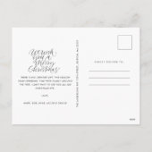 ファミリーフォトコラージュフェリズナビダッドクリスマス シーズンポストカード (裏面)