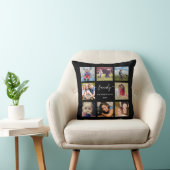 ファミリーフォトコラージュブラックカスタム装飾用クッション クッション (椅子)