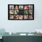 ファミリーフォトコラージュブラックカスタム 横断幕 (トレードショー)