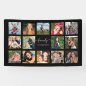 ファミリーフォトコラージュブラックカスタム 横断幕 (横)