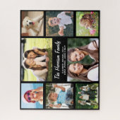 ファミリーフォトコラージュブラック ジグソーパズル (縦)