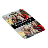 ファミリーフォトコラージュホリデーポストカード マグネット (右側)