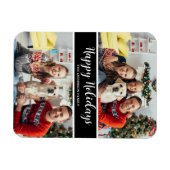 ファミリーフォトコラージュホリデーポストカード マグネット (横)