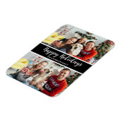 ファミリーフォトコラージュホリデーポストカード マグネット (左側)