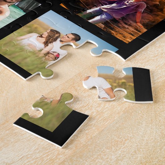 ファミリーフォトコラージュポートレート ジグソーパズル (側面)