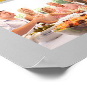 ファミリーフォトコラージュメーソンリースタイルグレー ポスター (角)