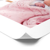 ファミリーフォトコラージュメーソンリースタイルホワイト ポスター (角)