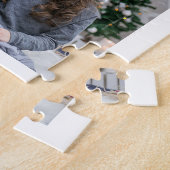 ファミリーフォトコラージュモノグラムのホワイト10写真 ジグソーパズル (側面)