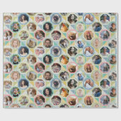 ファミリーフォトコラージュライトキルトルック28写真簡単 ラッピングペーパー (フラット)