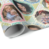 ファミリーフォトコラージュライトキルトルック28写真簡単 ラッピングペーパー (ロールコーナー)