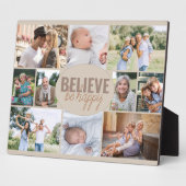 ファミリーフォトコラージュ信じ引用文と10写真 フォトプラーク (側面)