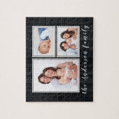 ファミリーフォトコラージュ名前をカスタムする モダン ジグソーパズル (縦)