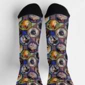 ファミリーフォトコラージュ簡単ダークキルトルック12写真 ソックス (上部)