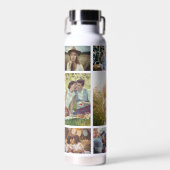 ファミリーフォトコラージュ11カスタム写真 |白 ウォーターボトル (正面)