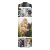 ファミリーフォトコラージュ11カスタム写真 |白 タンブラー (正面)