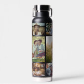 ファミリーフォトコラージュ11カスタム写真 |黒 ウォーターボトル (正面)