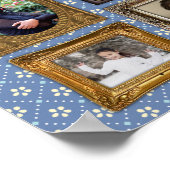 ファミリーフォトコラージュ17写真ファンシーフレーム簡単 ポスター (角)