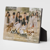 ファミリーフォトコラージュ3フォトスクリプトタイポグラフィ フォトプラーク (側面)