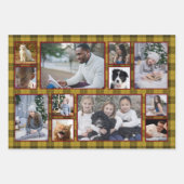 ファミリーフォトコラージュ36写真|バッファロープレイド ラッピングペーパーシート (正面3)