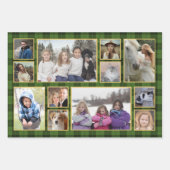 ファミリーフォトコラージュ36写真|バッファロープレイド ラッピングペーパーシート (正面2)