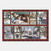 ファミリーフォトコラージュ36写真|バッファロープレイド ラッピングペーパーシート (正面)