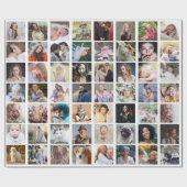 ファミリーフォトコラージュ56スクエアインスタグラム簡単DIY ラッピングペーパー (フラット)