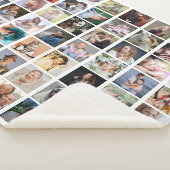 ファミリーフォトコラージュ56スクエア写真簡単カスタム シェルパブランケット (3/4)