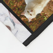 ファミリーフォトコラージュ56スクエア写真簡単カスタムBk フリースブランケット (角)