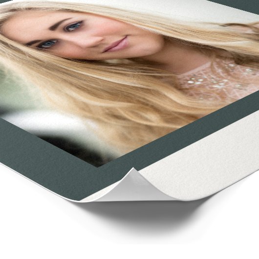 ファミリーフォトコラージュ6写真ストリップカスタム ポスター (角)