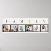 ファミリーフォトコラージュ6写真ストリップカスタム ポスター (正面)