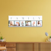 ファミリーフォトコラージュ6写真ナチュラル キャンバスプリント (インサイチュ (リビング))