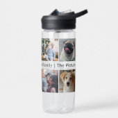 ファミリーフォトコラージュ8カスタム写真 |名前文字 ウォーターボトル (左面)