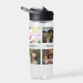 ファミリーフォトコラージュ8カスタム写真 |名前文字 ウォーターボトル (右面)