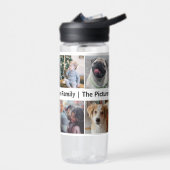 ファミリーフォトコラージュ8カスタム写真 |名前(白) ウォーターボトル (左面)