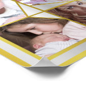 ファミリーフォトコラージュ9 Instagram Pic金ゴールドシルバー ポスター (角)