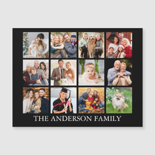 ファミリーフォトコラージュ – カラーマグネットの選択 (正面)