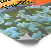 ファミリーフォトコラージルーフトップサンセット2295アートプリント ポスター (角)