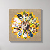 ファミリーフォトコラージースマフラワーバーラップ13写真簡単 キャンバスプリント (正面)