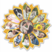 ファミリーフォトコラージースマフラワー13写真簡単 シール (正面)