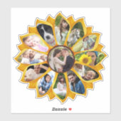 ファミリーフォトコラージースマフラワー13写真簡単 シール (シート)