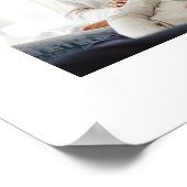 ファミリーフォトシンプルタイプライター文字 ポスター (角)