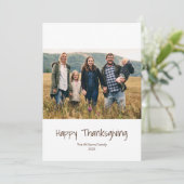 ファミリーフォトシンプルボホミニマリスト感謝祭 シーズンカード (スタンド正面)